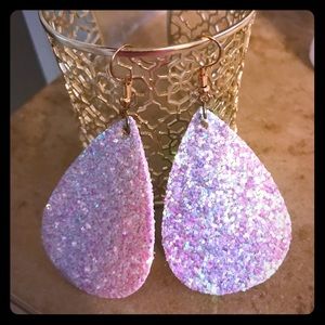 Purple Sequin Teardrop earrings!